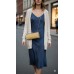 Evening Bag - Braided Straw Like w/ Metal Frame - Beige - BG-92071BEI